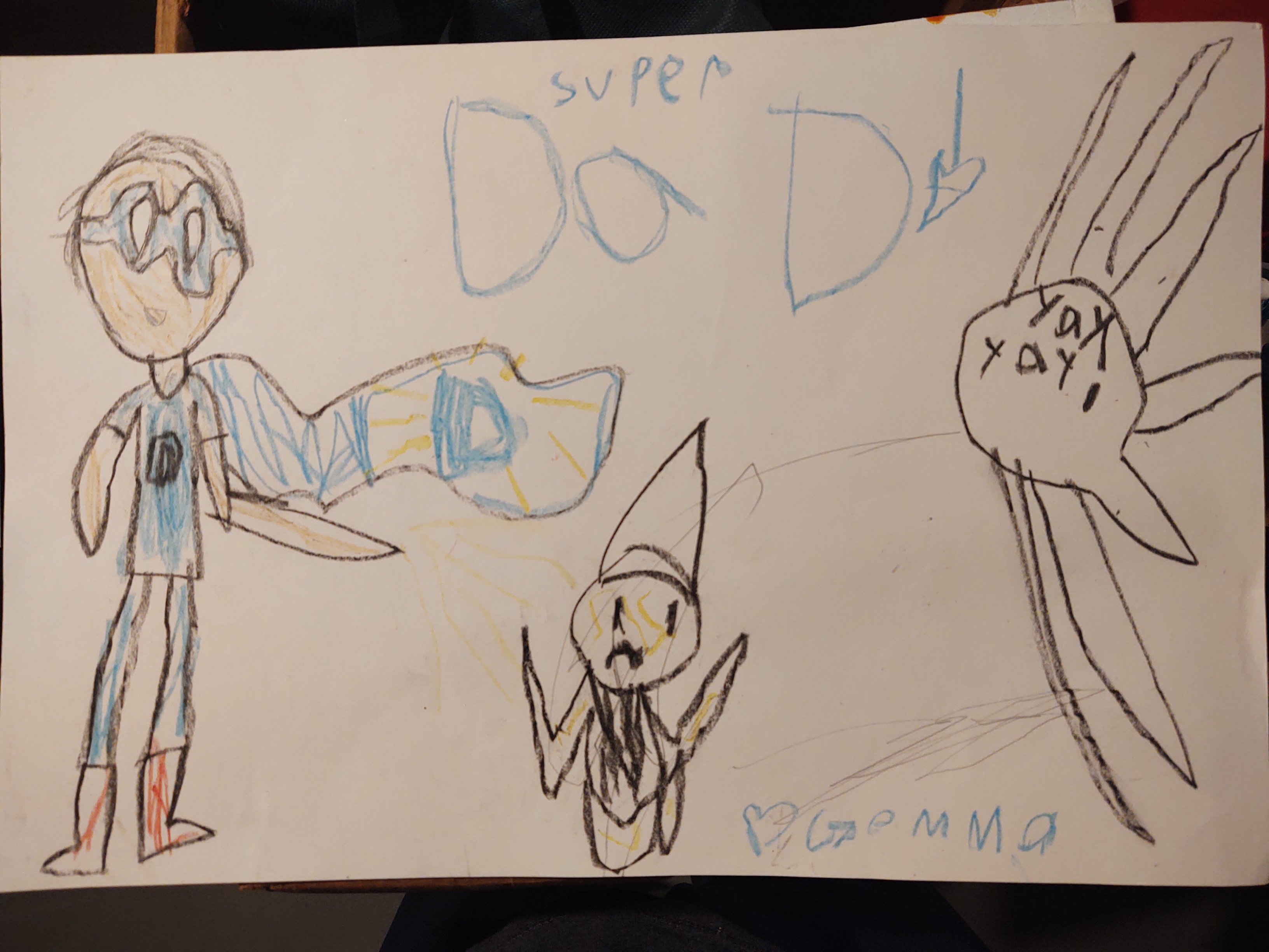super dad drawing